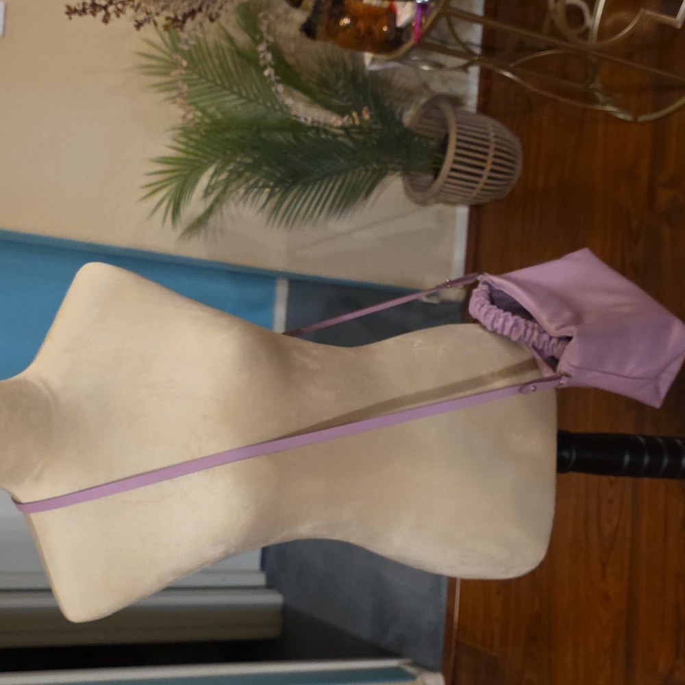 A New Day Lilac Shoulder Bag with Ruched Handle